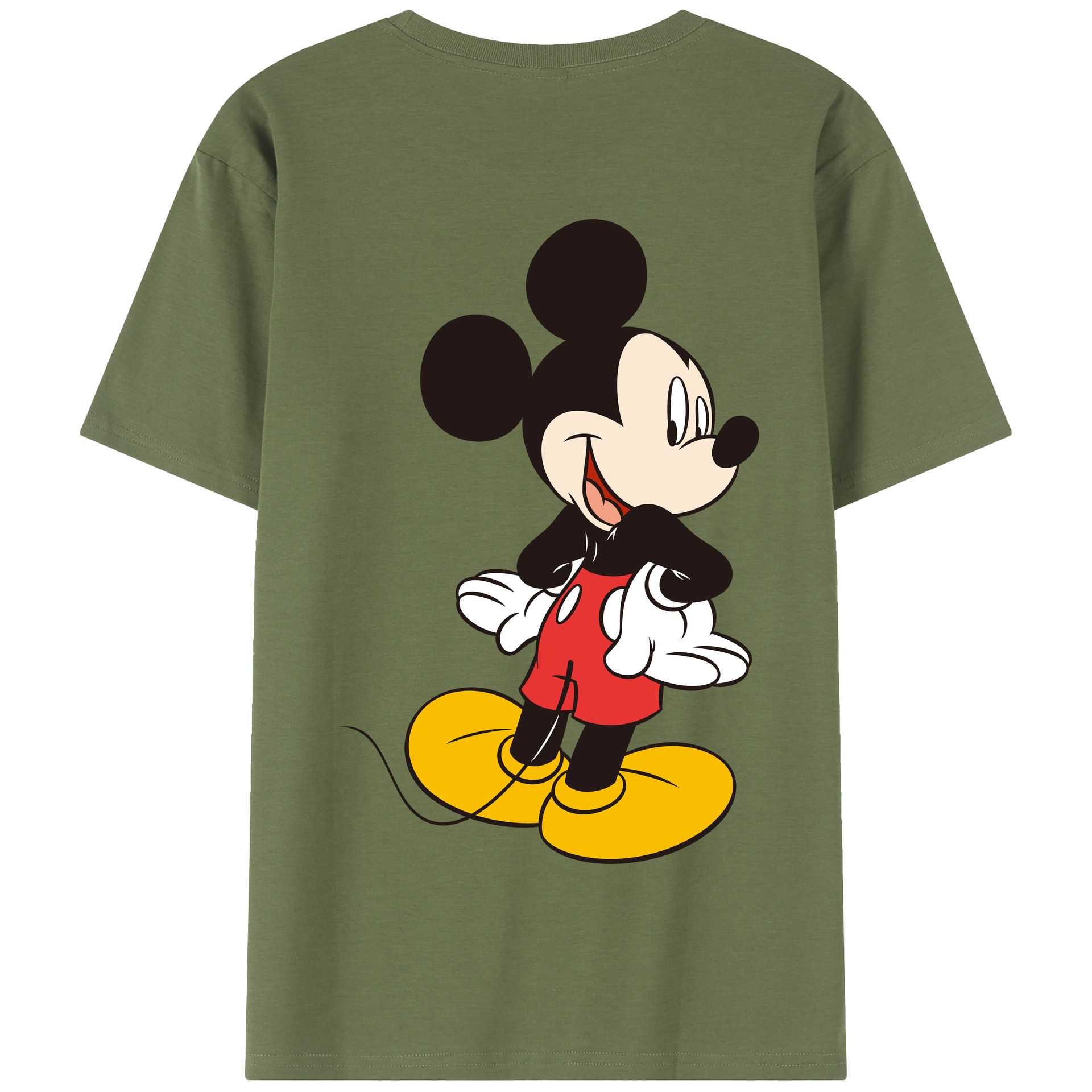 （画像用） ミッキーマウス Mickey Mouse 綿100％半袖Tシャツ（背面プリント）